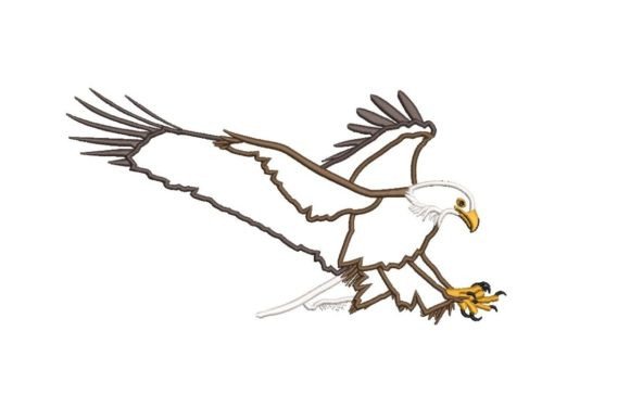 America Bald Eagle Appliqué Embroidery