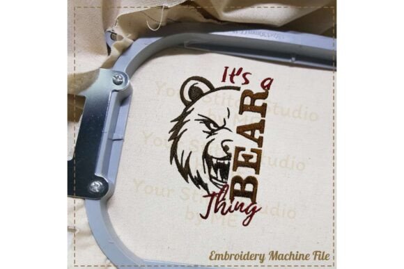 Bear Embroidery Design- Mascot School