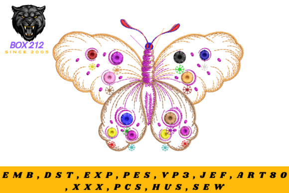 Beautiful Butterfly Digital Embroidery