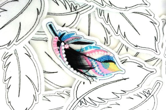 Bird Feather Machine Embroidery