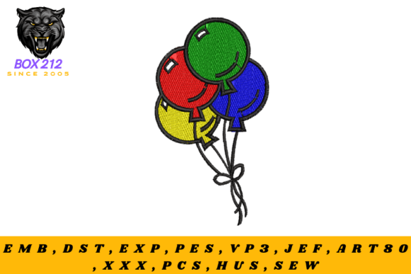 Colorful Balloons Digital Embroidery Review