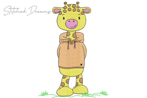 Cute Giraffe Digital Embroidery Design