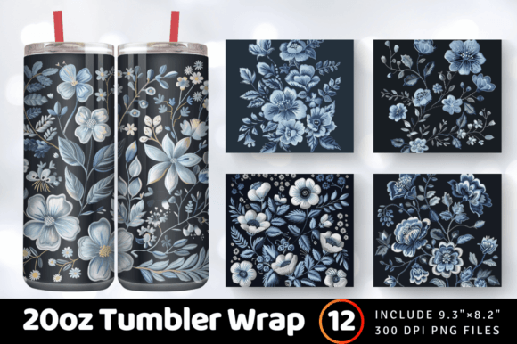 Dusty Blue Floral Tumbler Wrap: A Designer's Review
