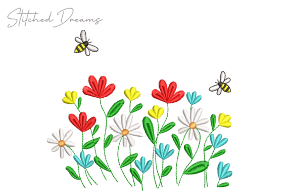 Flower Garden Digital Embroidery Design