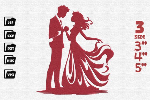 Happily Ever After Couple Embroidery