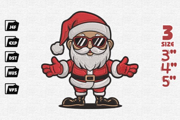 Jolly Santa Christmas Embroidery
