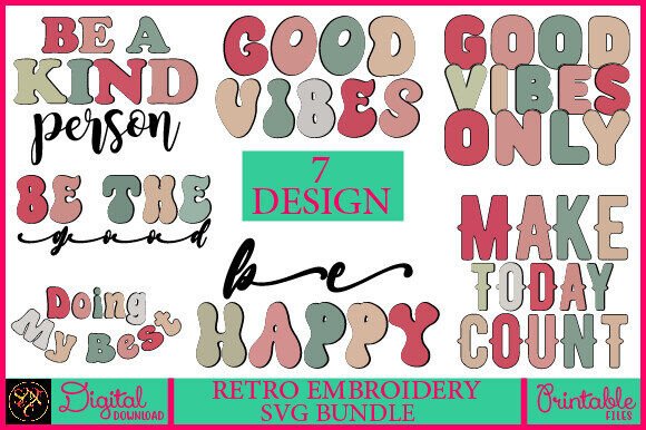 RETRO EMBROIDERY SVG BUNDLE