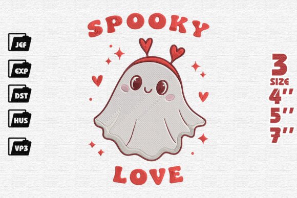 Romantic Little Ghost Embroidery
