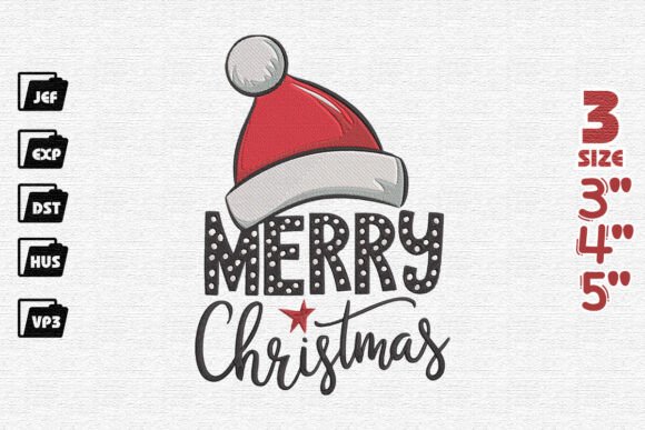 Santa’s Favorite Holiday Greeting Embroidery
