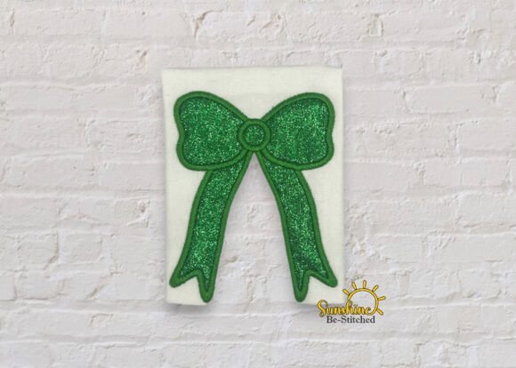 Satin Border Embroidery Side Bow