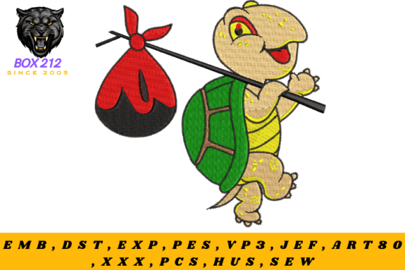 Turtle with Bag Embroidery Design Review