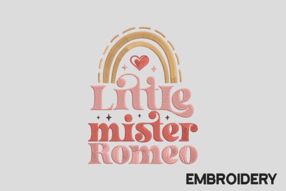 Valentine Design Embroidery Little Mister