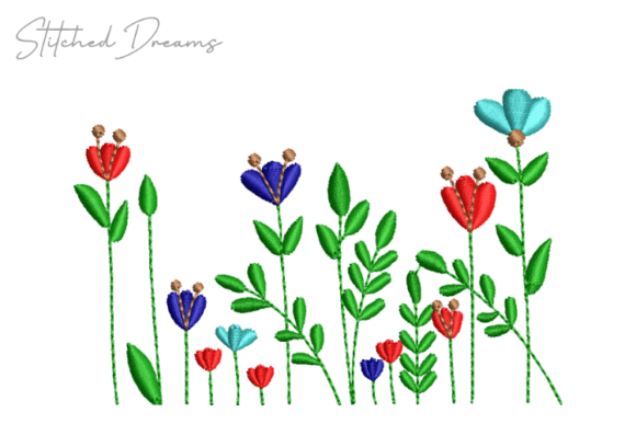 Wildflower Meadow Embroidery Design