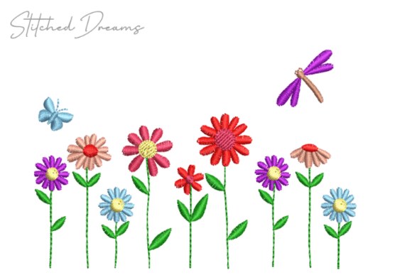 Wildflowers Digital Embroidery Design